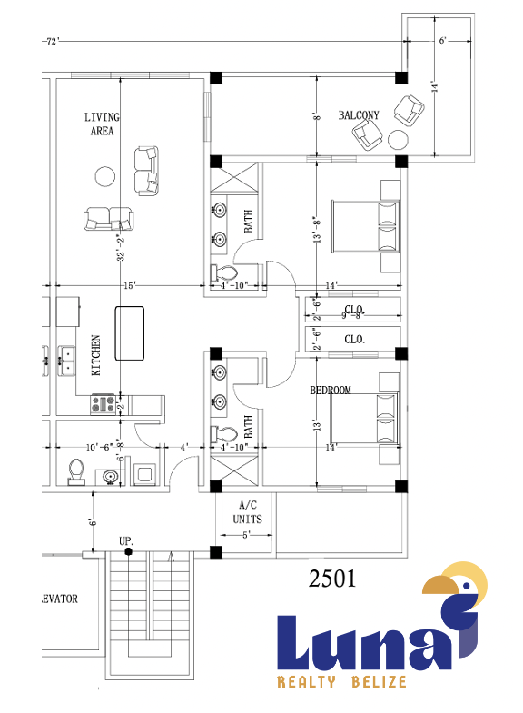 North of Bridge – 5th Floor Condo at Coconuts Caribe Phase 2 (2501) with 30-Year Financing